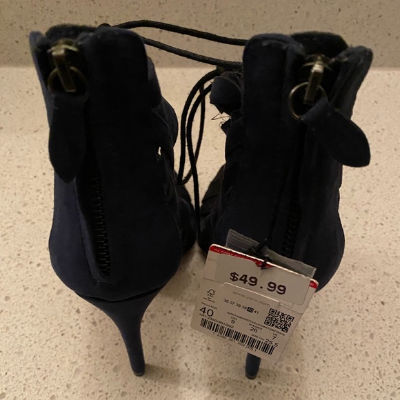 Zara Basic Lace Up Heels - Picture 7 of 7